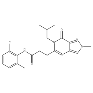 N-(2-chloro-6-methylphenyl)-2-((6-isobutyl-2-methyl-7-oxo-6,7-dihydro-2H-pyrazolo[4,3-d]pyrimidin-5-yl)thio)acetamide Structure