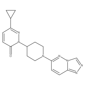 6-Cyclopropyl-2-(1-{[1,2,4]triazolo[4,3-b]pyridazin-6-yl}piperidin-4-yl)-2,3-dihydropyridazin-3-one结构式