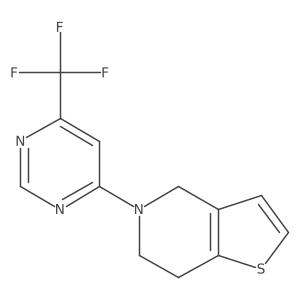 4-{4H,5H,6H,7H-thieno[3,2-c]pyridin-5-yl}-6-(trifluoromethyl)pyrimidine结构式