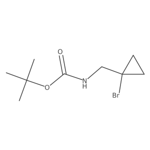 tert-butyl N-[(1-bromocyclopropyl)methyl]carbamate结构式