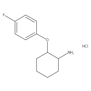 (1R,2S)-2-(4-Fluorophenoxy)cyclohexan-1-amine;hydrochloride结构式