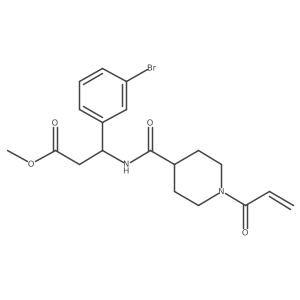 Methyl 3-(3-bromophenyl)-3-[(1-prop-2-enoylpiperidine-4-carbonyl)amino]propanoate Structure