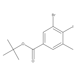 Tert-butyl 3-bromo-4-iodo-5-methylbenzoate结构式