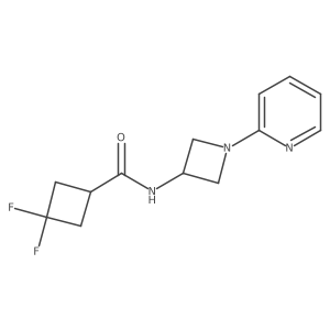 3,3-difluoro-N-[1-(pyridin-2-yl)azetidin-3-yl]cyclobutane-1-carboxamide Structure