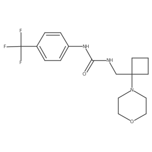 3-{[1-(Morpholin-4-yl)cyclobutyl]methyl}-1-[4-(trifluoromethyl)phenyl]urea Structure