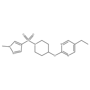 5-ethyl-2-({1-[(1-methyl-1H-pyrazol-4-yl)sulfonyl]piperidin-4-yl}oxy)pyrimidine结构式