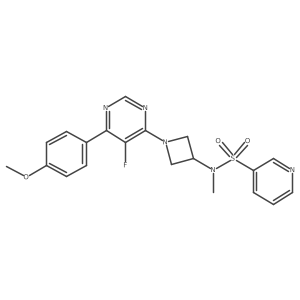 N-[1-[5-Fluoro-6-(4-methoxyphenyl)pyrimidin-4-yl]azetidin-3-yl]-N-methylpyridine-3-sulfonamide结构式
