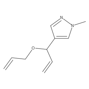 4-(1-(allyloxy)allyl)-1-methyl-1H-pyrazole Structure