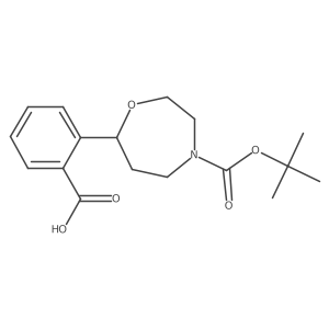 (R)-2-(4-(tert-butoxycarbonyl)-1,4-oxazepan-7-yl)benzoic acid结构式