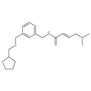 (E)-4-(Dimethylamino)-N-[[3-(oxolan-2-ylmethoxymethyl)phenyl]methyl]but-2-enamide结构式