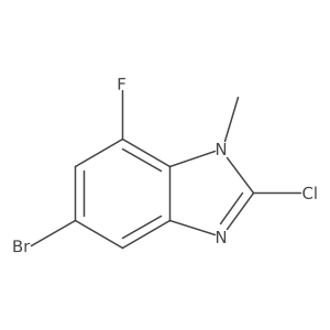 5-Bromo-2-chloro-7-fluoro-1-methyl-1H-benzo[d]imidazole结构式