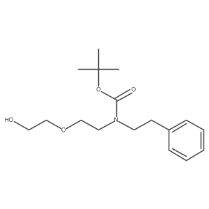 tert-butyl N-[2-(2-hydroxyethoxy)ethyl]-N-(2-phenylethyl)carbamate结构式