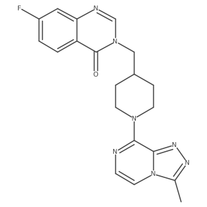 7-Fluoro-3-[(1-{3-methyl-[1,2,4]triazolo[4,3-a]pyrazin-8-yl}piperidin-4-yl)methyl]-3,4-dihydroquinazolin-4-one结构式