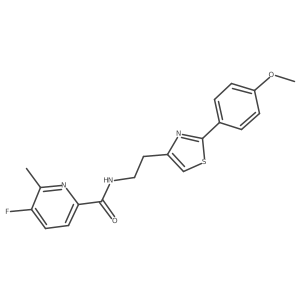 5-fluoro-N-{2-[2-(4-methoxyphenyl)-1,3-thiazol-4-yl]ethyl}-6-methylpyridine-2-carboxamide Structure