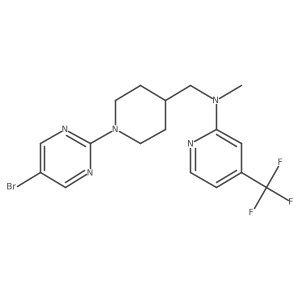 N-{[1-(5-bromopyrimidin-2-yl)piperidin-4-yl]methyl}-N-methyl-4-(trifluoromethyl)pyridin-2-amine Structure