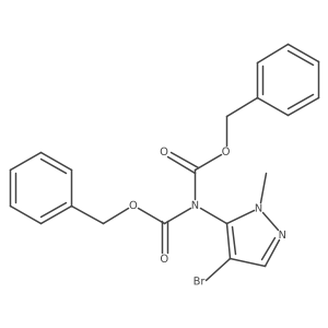 5-[Bis(Cbz)amino]-4-bromo-1-methylpyrazole结构式