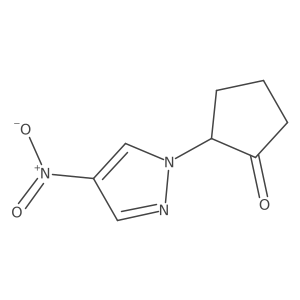 2-(4-Nitropyrazol-1-yl)cyclopentan-1-one结构式