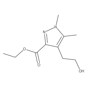 Ethyl 4-(2-hydroxyethyl)-1,5-dimethyl-1H-pyrazole-3-carboxylate结构式