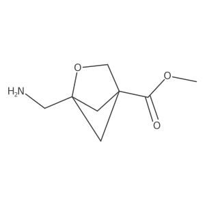 Methyl 1-(aminomethyl)-2-oxabicyclo[2.1.1]hexane-4-carboxylate结构式