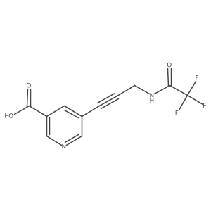 5-[3-(2,2,2-Trifluoroacetamido)prop-1-yn-1-yl]pyridine-3-carboxylic acid Structure
