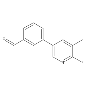 3-(6-Fluoro-5-methylpyridin-3-yl)benzaldehyde Structure