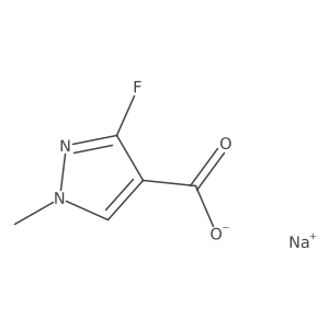 sodium 3-fluoro-1-methyl-1H-pyrazole-4-carboxylate Structure