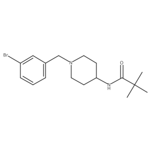 N-{1-[(3-bromophenyl)methyl]piperidin-4-yl}-2,2-dimethylpropanamide Structure