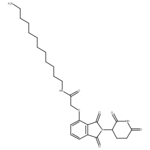 N-(11-aminoundecyl)-2-[2-(2,6-dioxo-3-piperidyl)-1,3-dioxo-isoindolin-4-yl]oxy-acetamide Structure