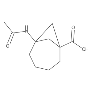 6-Acetamidobicyclo[4.1.1]octane-1-carboxylic acid结构式