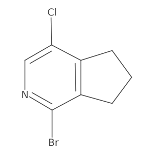 1-Bromo-4-chloro-6,7-dihydro-5H-cyclopenta[c]pyridine结构式