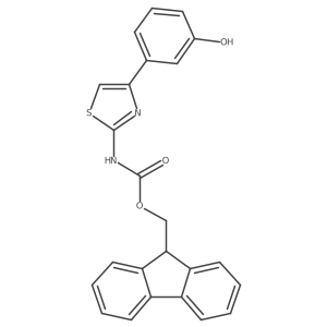 (9H-fluoren-9-yl)methyl N-[4-(3-hydroxyphenyl)-1,3-thiazol-2-yl]carbamate结构式