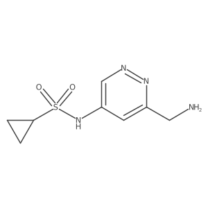 N-[6-(Aminomethyl)-4-pyridazinyl]cyclopropanesulfonamide结构式