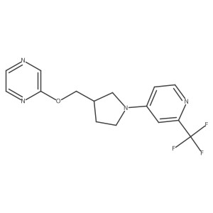 2-({1-[2-(Trifluoromethyl)pyridin-4-yl]pyrrolidin-3-yl}methoxy)pyrazine结构式