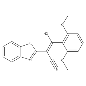 (E)-2-(benzo[d]thiazol-2(3H)-ylidene)-3-(2,6-dimethoxyphenyl)-3-oxopropanenitrile Structure