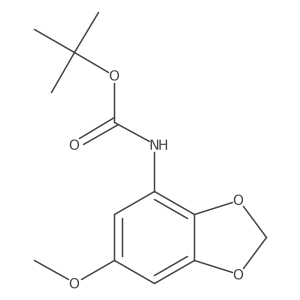 tert-Butyl (6-methoxybenzo[d][1,3]dioxol-4-yl)carbamate Structure