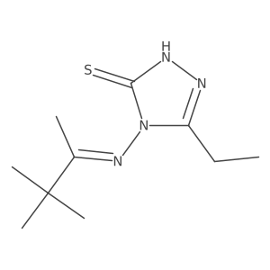4-(3,3-dimethylbutan-2-ylideneamino)-3-ethyl-1H-1,2,4-triazole-5-thione Structure