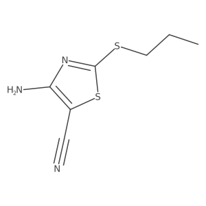 4-Amino-2-propylsulfanyl-1,3-thiazole-5-carbonitrile结构式