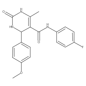 N-(4-fluorophenyl)-4-(4-methoxyphenyl)-6-methyl-2-oxo-1,2,3,4-tetrahydropyrimidine-5-carboxamide Structure
