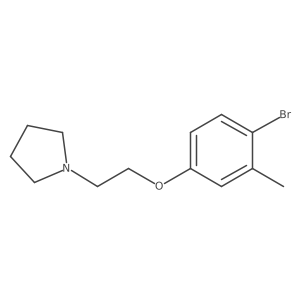 1-[2-(4-Bromo-3-methyl-phenoxy)-ethyl]-pyrrolidine Structure