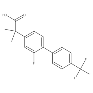 2-[2-Fluoro-4'-(trifluoromethyl)-1,1'-biphenyl-4-yl]-2-methylpropionic acid结构式