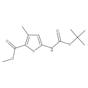 Methyl 5-[(tert-butoxycarbonyl)amino]-3-methylthiophene-2-carboxylate结构式