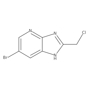 6-bromo-2-(chloromethyl)-1H-imidazo[4,5-b]pyridine结构式