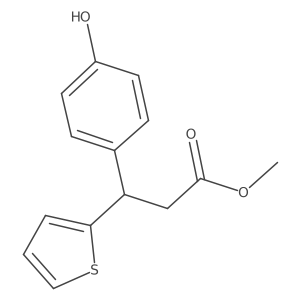 Methyl 3-(4-hydroxyphenyl)-3-(thiophen-2-yl)propanoate结构式