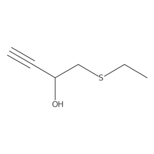 1-Ethylsulfanyl-but-3-yn-2-ol结构式