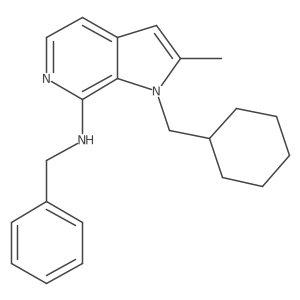 1h-Pyrrolo[2,3-c]pyridin-7-amine,1-(cyclohexylmethyl)-2-methyl-n-(phenylmethyl)-结构式