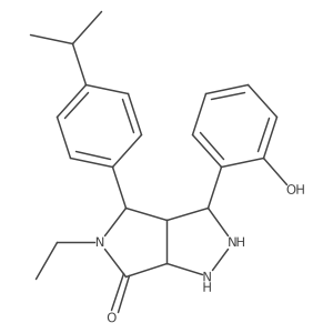 5-Ethyl-3-(2-hydroxyphenyl)-4-(4-propan-2-ylphenyl)-1,2,3,3a,4,6a-hexahydropyrrolo[3,4-c]pyrazol-6-one结构式
