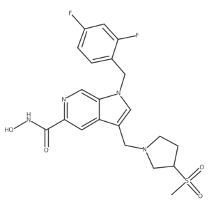 1h-Pyrrolo[2,3-c]pyridine-5-carboxamide,1-[(2,4-difluorophenyl)methyl]-n-hydroxy-3-[[3-(methylsulfonyl)-1-pyrrolidinyl]methyl]-结构式