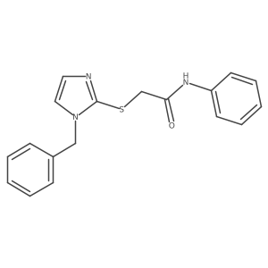 2-((1-benzyl-1H-imidazol-2-yl)thio)-N-phenylacetamide结构式