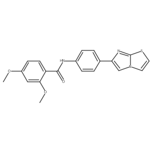 N-(4-{imidazo[2,1-b][1,3]thiazol-6-yl}phenyl)-2,4-dimethoxybenzamide结构式