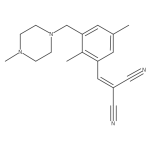 2-[[2,5-Dimethyl-3-[(4-methylpiperazin-1-yl)methyl]phenyl]methylidene]propanedinitrile Structure